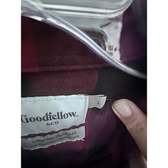 NWT Goodfellow & Co Midweight Standard Fit Button‎ Down Flannel Shirt Size L - Picture 5 of 10